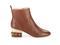 Isa Tapia Women's Hardy Calf Leather Low Block Heel Ankle Boots - Cognac, Size 36.5