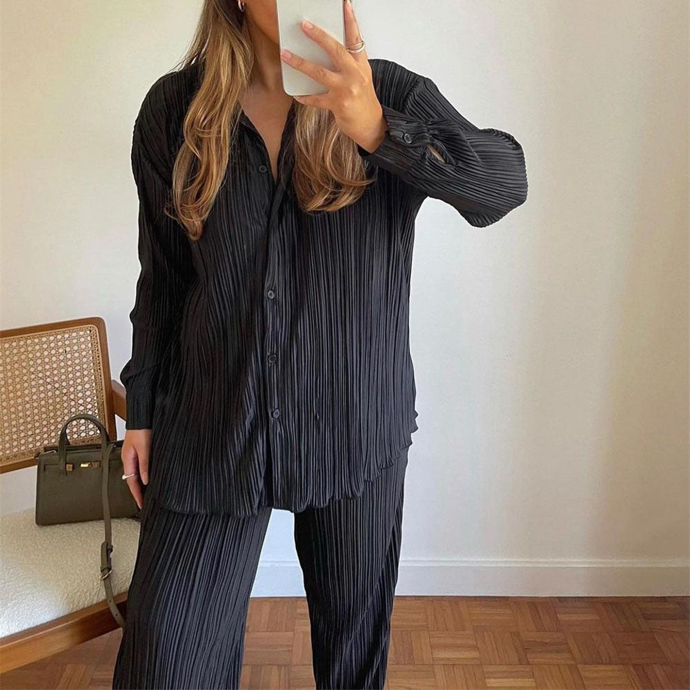 Women's Tracksuits Shirt with Long Pants - Two Pieces