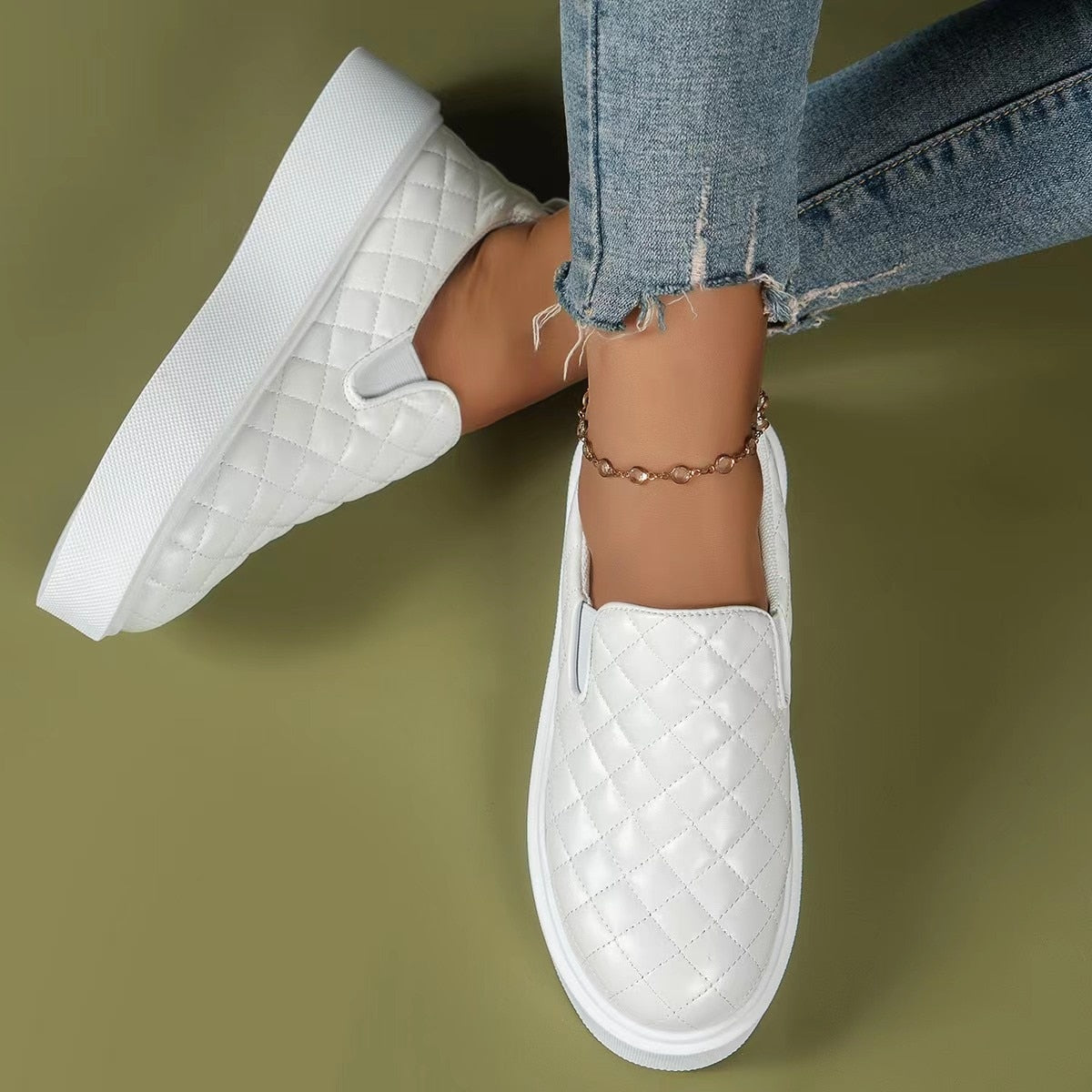 Slip-on Casual Lightweight Loafer Platform Shoes