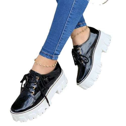 Load image into Gallery viewer, Thick Heel Oxford Women Fashion Shoes
